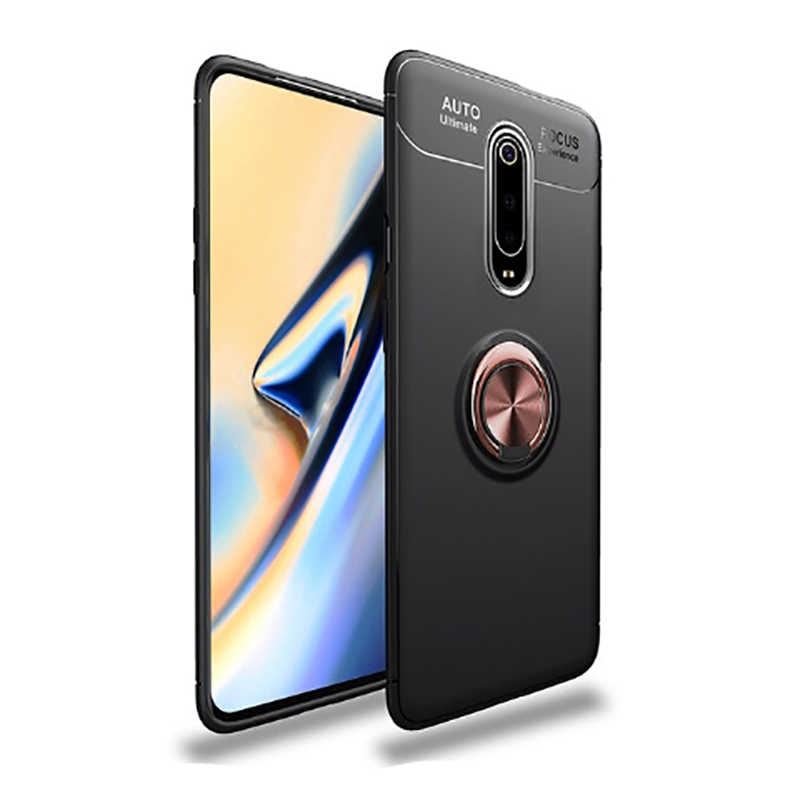 Xiaomi Mi 9T Kılıf Zore Ravel Silikon Kapak - Siyah-Rose Gold