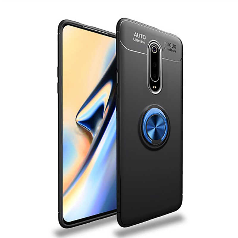 Xiaomi Mi 9T Kılıf Zore Ravel Silikon Kapak - Siyah-Mavi