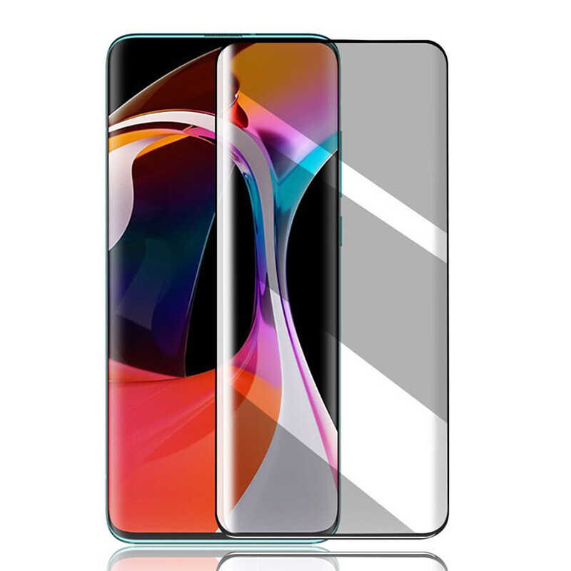 Oppo Reno 2Z Zore New 5D Privacy Temperli Ekran Koruyucu - Siyah
