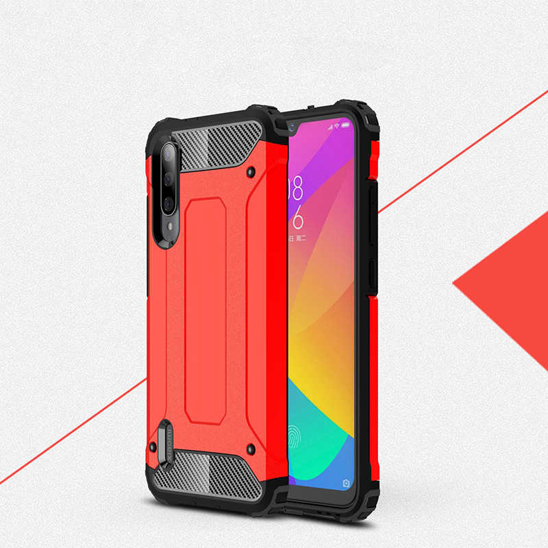 Xiaomi Mi A3 Kılıf Zore Crash Silikon Kapak - Kırmızı