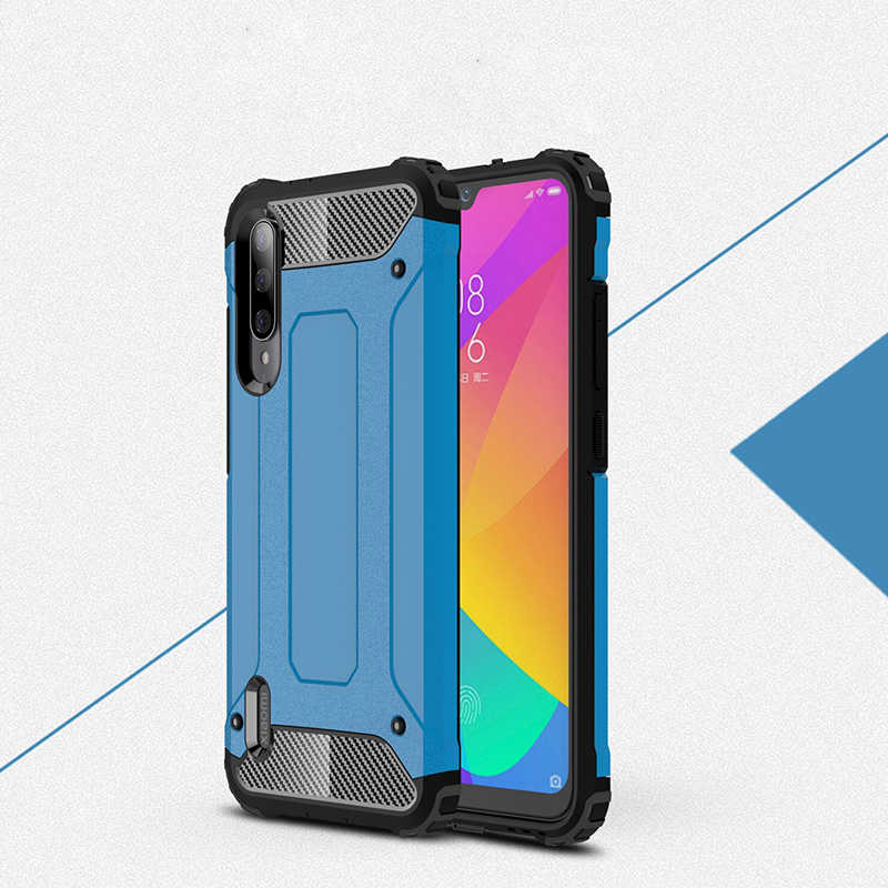 Xiaomi Mi A3 Kılıf Zore Crash Silikon Kapak - Mavi
