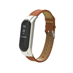 Xiaomi Mi Band 3 KRD-07 Leather Band - Zore