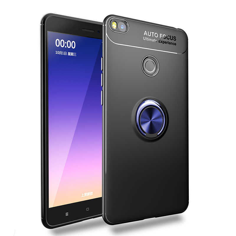 Xiaomi Mi Max 2 Kılıf Zore Ravel Silikon Kapak - Siyah-Mavi