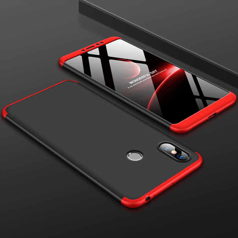 Xiaomi Mi Max 3 Kılıf Zore Ays Kapak - Siyah-Kırmızı