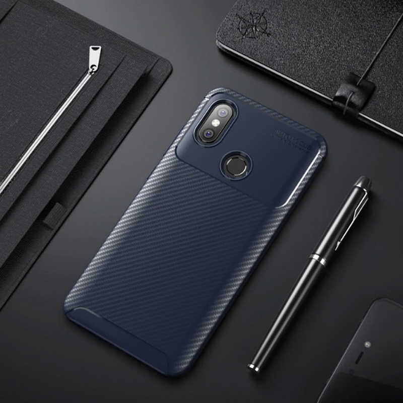 Xiaomi Mi Max 3 Kılıf Zore Negro Silikon Kapak - Lacivert