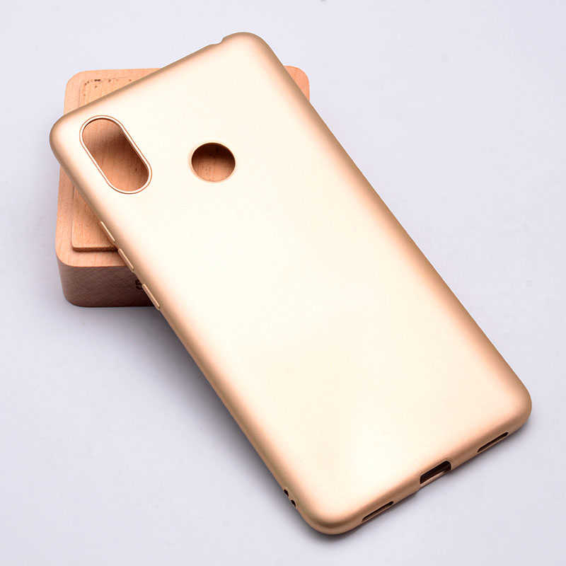 Xiaomi Mi Max 3 Kılıf Zore Premier Silikon Kapak - Gold
