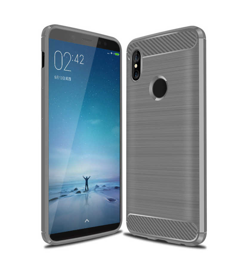 Xiaomi Mi Max 3 Kılıf Zore Room Silikon Kapak - Gri