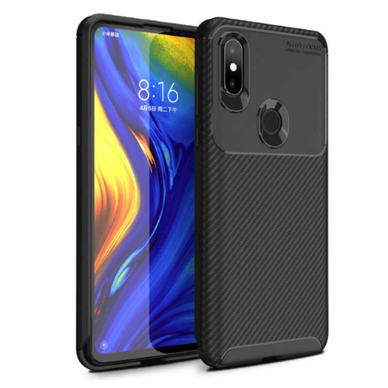 Xiaomi Mi Mix 3 Kılıf Zore Negro Silikon Kapak - Siyah