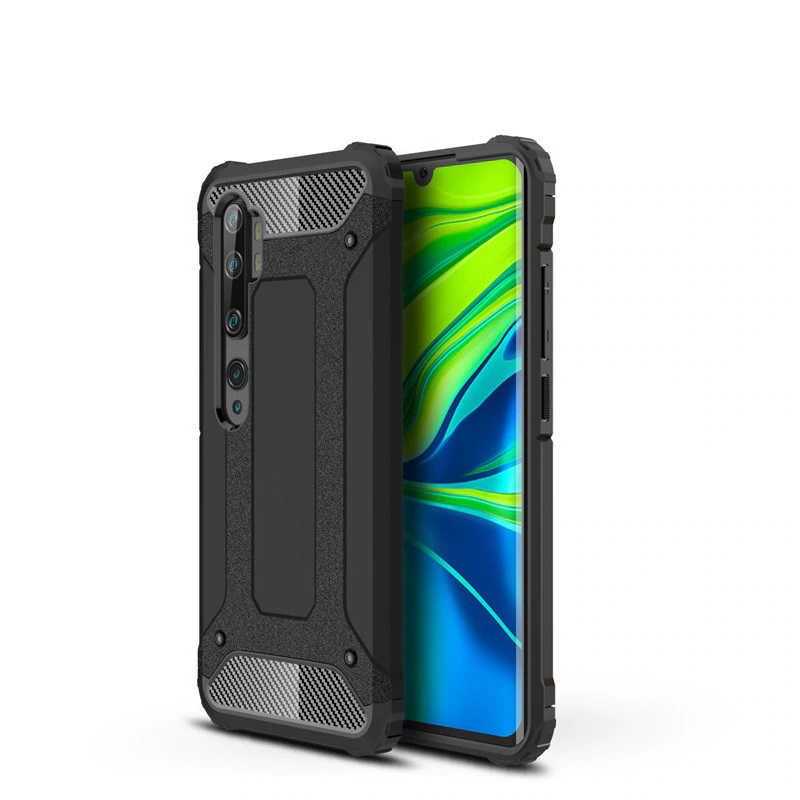 Xiaomi Mi Note 10 Kılıf Zore Crash Silikon Kapak - Siyah