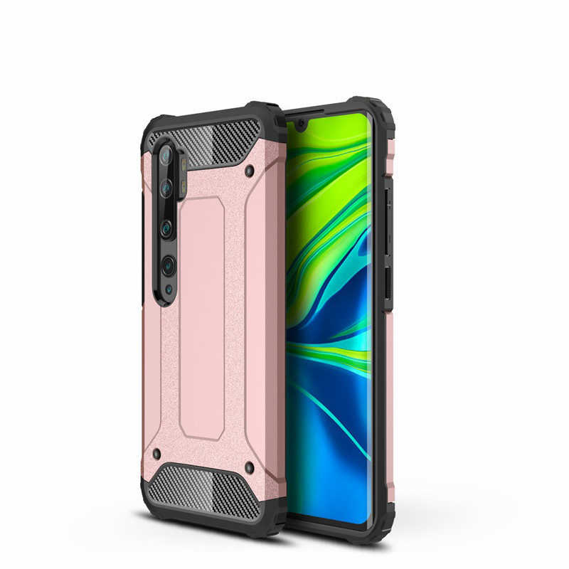 Xiaomi Mi Note 10 Kılıf Zore Crash Silikon Kapak - Rose Gold