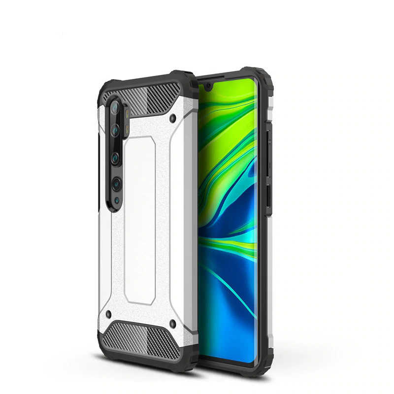Xiaomi Mi Note 10 Kılıf Zore Crash Silikon Kapak - Gri