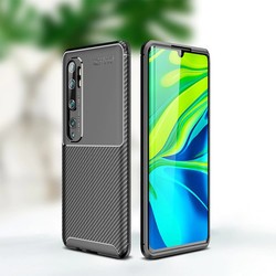 Xiaomi Mi Note 10 Kılıf Zore Negro Silikon Kapak Siyah