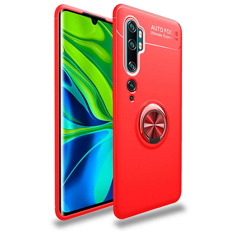 Xiaomi Mi Note 10 Kılıf Zore Ravel Silikon Kapak - Kırmızı