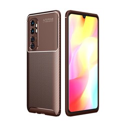 Xiaomi Mi Note 10 Lite Case Zore Negro Silicon Cover Brown
