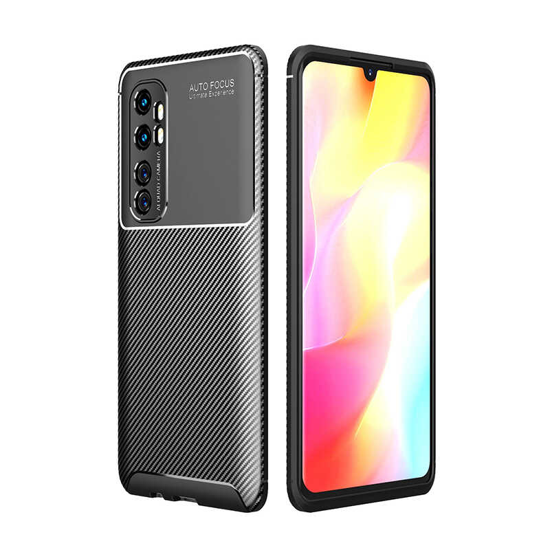 Xiaomi Mi Note 10 Lite Kılıf Zore Negro Silikon Kapak - Siyah