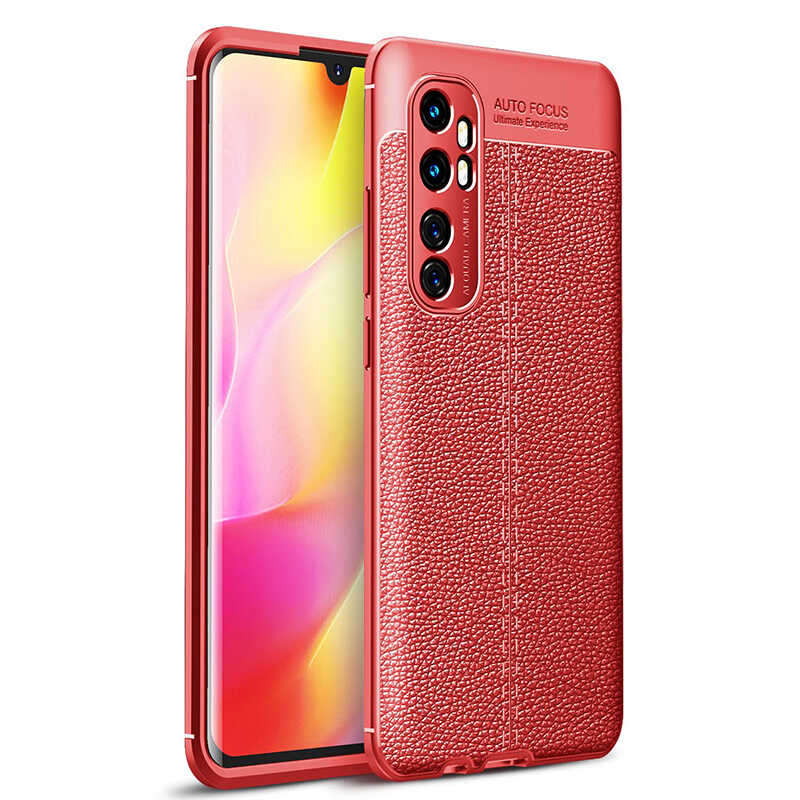Xiaomi Mi Note 10 Lite Kılıf Zore Niss Silikon Kapak - Kırmızı