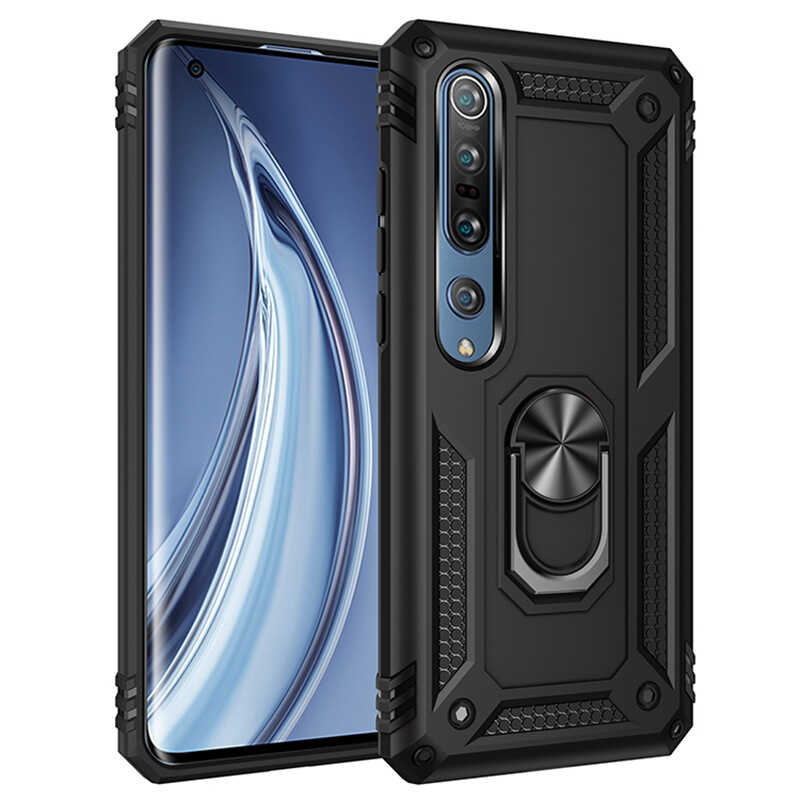 Xiaomi Mi Note 10 Lite Kılıf Zore Vega Kapak - Siyah