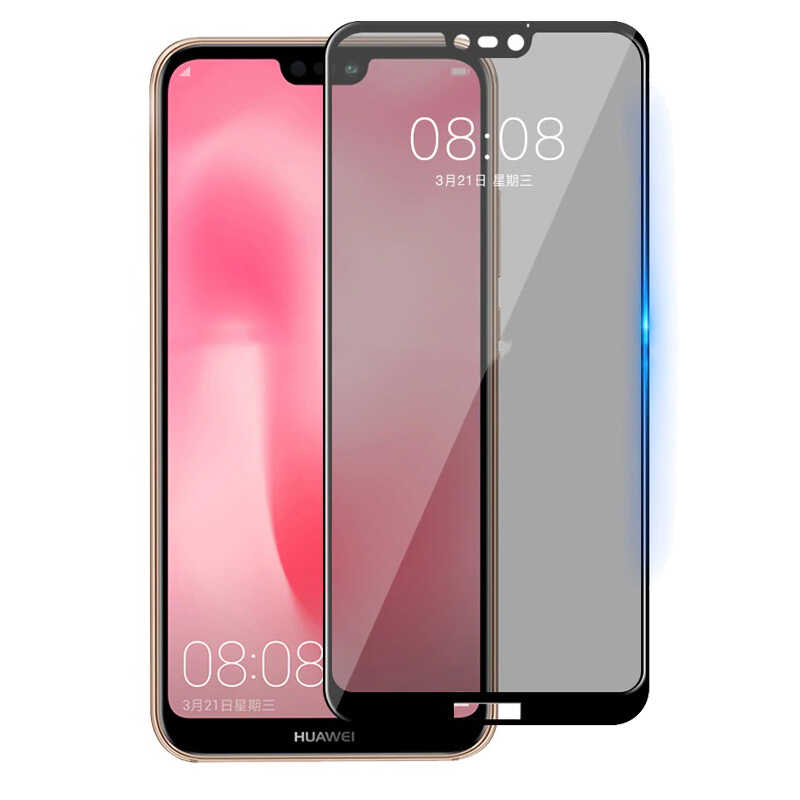 Xiaomi Mi Note 3 5D Privacy Cam Ekran Koruyucu - Siyah