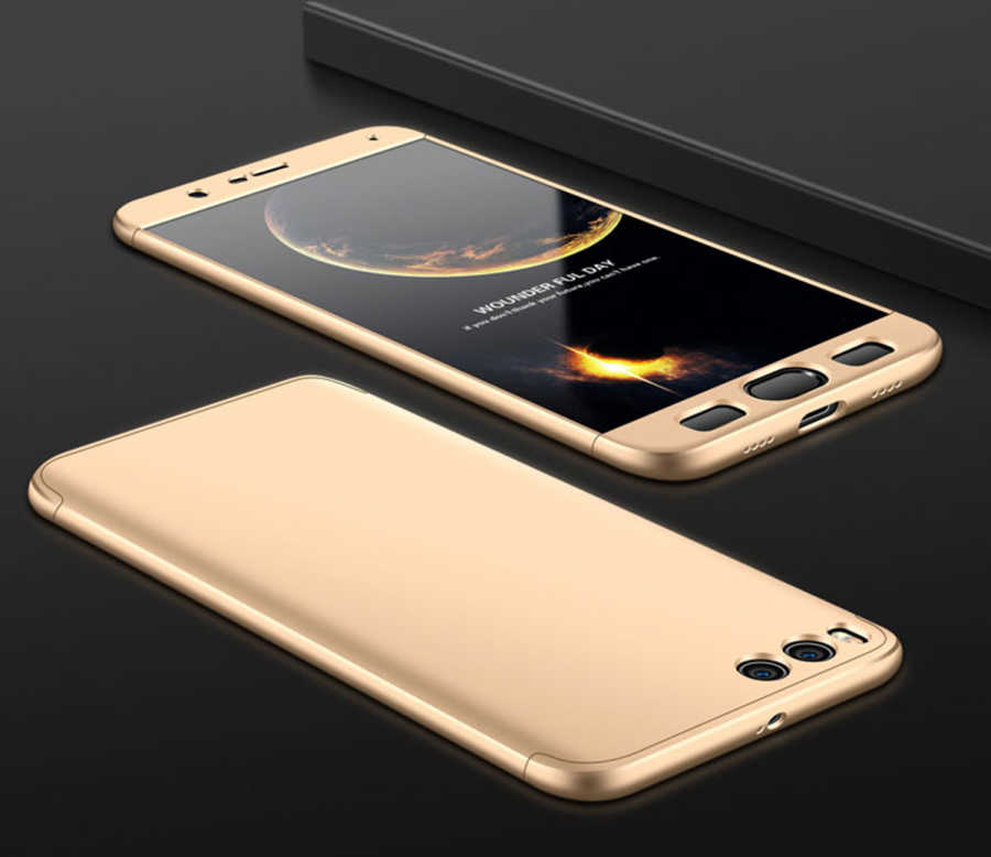 Xiaomi Mi Note 3 Kılıf Zore Ays Kapak - Gold