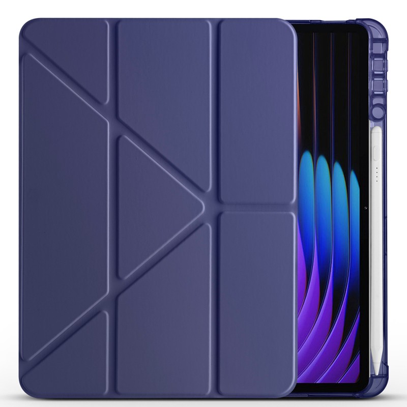 Xiaomi Pad 7 Case Zore Tri Folding Stand Case with Pen Compartment - 12