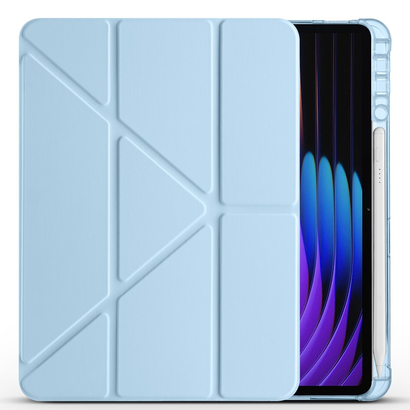 Xiaomi Pad 7 Pro Case Zore Tri Folding Stand Case with Pen Compartment - 18