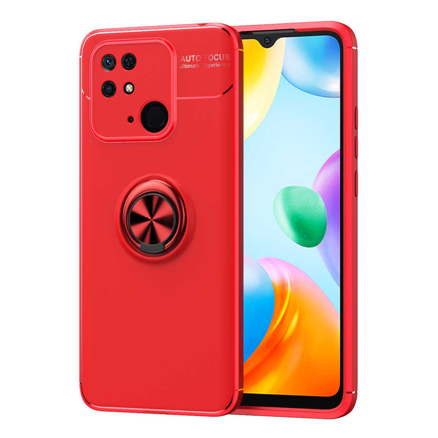 Xiaomi Poco C40 Kılıf Zore Ravel Silikon Kapak - Kırmızı