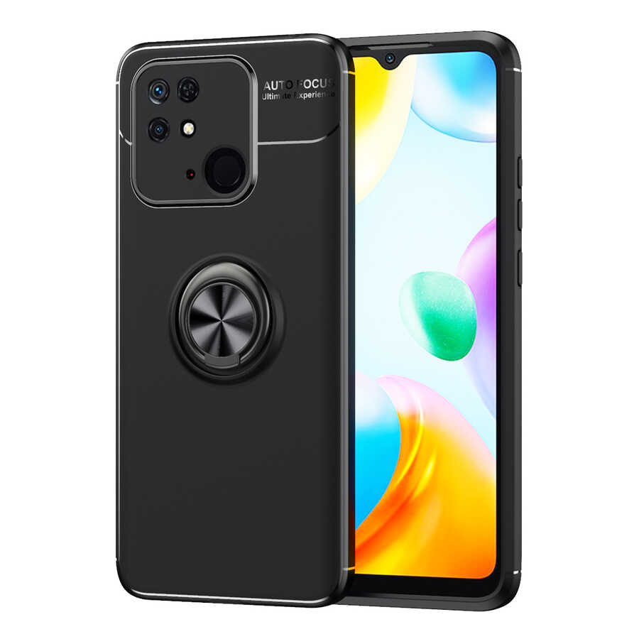 Xiaomi Poco C40 Kılıf Zore Ravel Silikon Kapak - Siyah