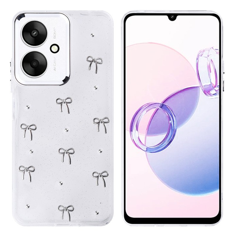 Xiaomi Poco C65 Case Airbag Designed Silvery Transparent Zore Kutup Cover - 2