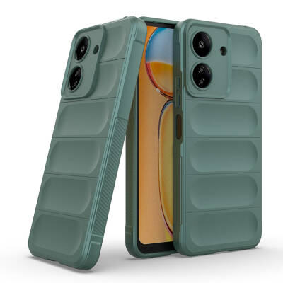 Xiaomi Poco C65 Case Flexible TPU Hollow Back Surface Design Zore Etnik Silicone Cover - Zore