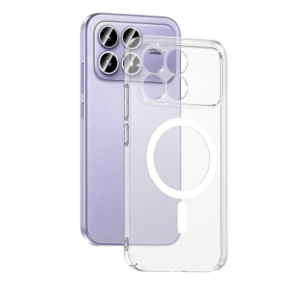 Xiaomi Poco F8 Pro Kamera Korumalı M-Safe Şarj Özellikli Şeffaf Zore London Sert PC Kapak - Zore