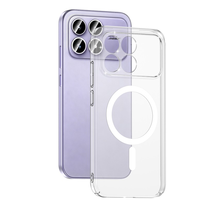 Xiaomi Poco F8 Pro Kamera Korumalı M-Safe Şarj Özellikli Şeffaf Zore London Sert PC Kapak - 1