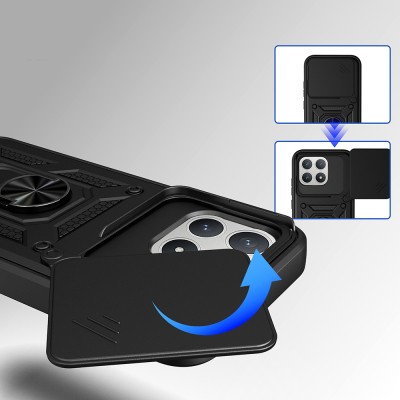 Xiaomi Poco F8 Pro Kılıf Magnetik Standlı Kamera Korumalı Zore Sürgülü Vega Kapak - 7