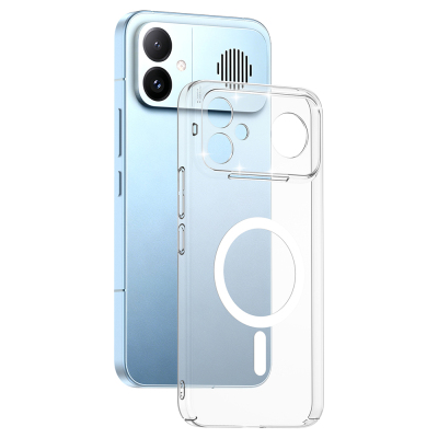Xiaomi Poco F8 Ultra Kamera Korumalı M-Safe Şarj Özellikli Şeffaf Zore London Sert PC Kapak - Zore