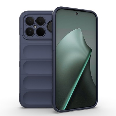 Xiaomi Poco F8 Ultra Kılıf Esnek TPU Oyuklu Arka Yüzey Tasarımlı Zore Etnik Silikon Kapak Lacivert