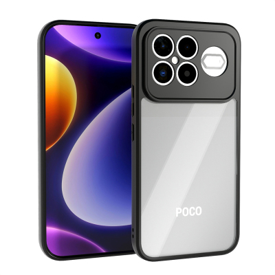 Xiaomi Poco F8 Ultra Kılıf Kamera Korumalı Şeffaf Arka Yüzey Zore New Roll Kapak - Zore