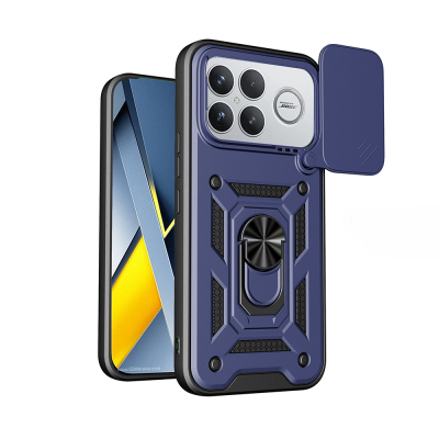 Xiaomi Poco F8 Ultra Kılıf Magnetik Standlı Kamera Korumalı Zore Sürgülü Vega Kapak - Zore