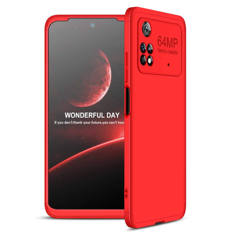 Xiaomi Poco M4 Pro 4G Kılıf Zore Ays Kapak - Kırmızı