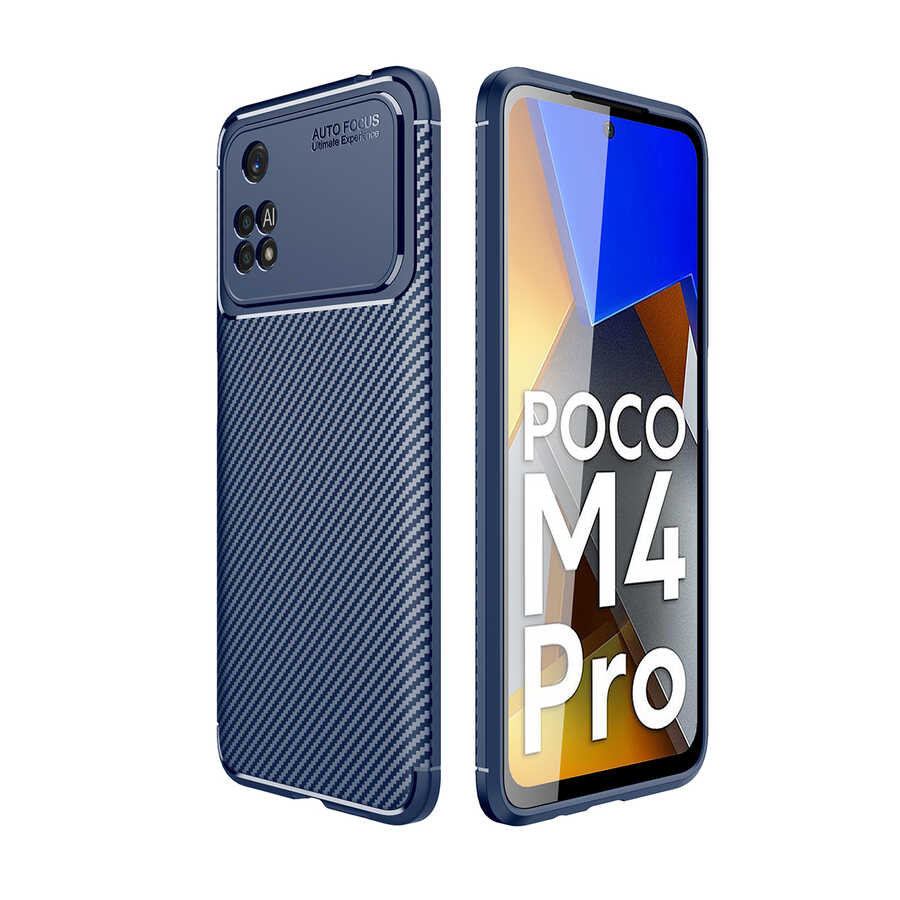 Xiaomi Poco M4 Pro 4G Kılıf Zore Negro Silikon Kapak - Lacivert