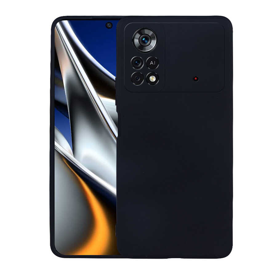Xiaomi Poco M4 Pro 4G Kılıf Zore Premier Silikon Kapak - Siyah