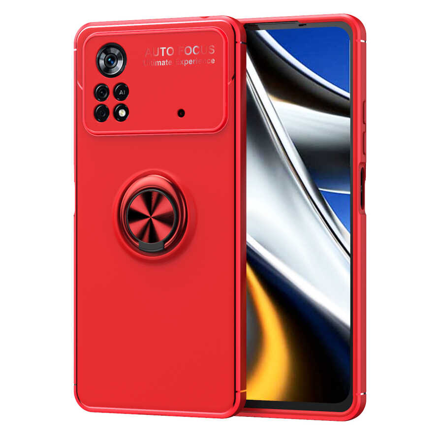 Xiaomi Poco M4 Pro 4G Kılıf Zore Ravel Silikon Kapak - Kırmızı