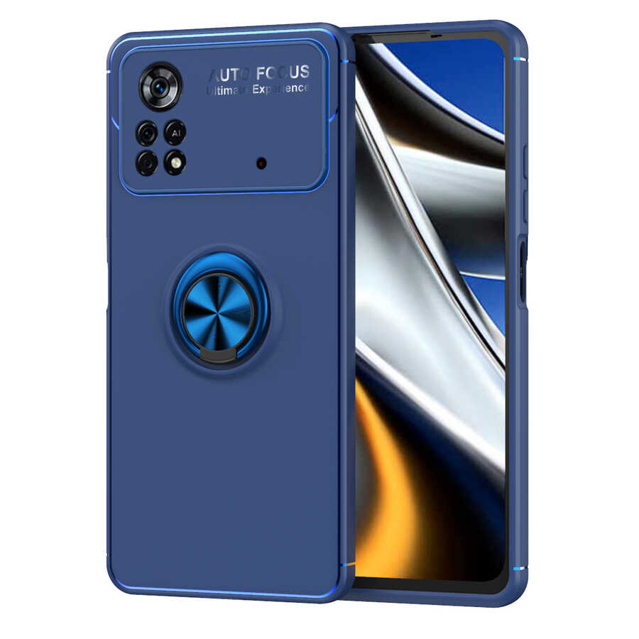 Xiaomi Poco M4 Pro 4G Kılıf Zore Ravel Silikon Kapak - Mavi