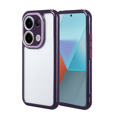 Xiaomi Poco M6 Pro 4G Case Camera Protected Colorful Edge Frame Design Zore Vitamin Cover - Zore