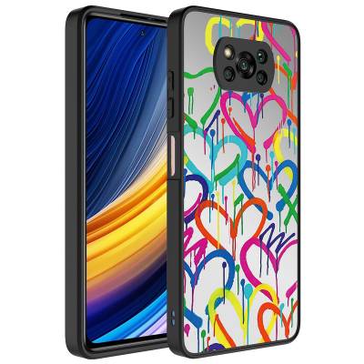 Xiaomi Poco X3 Case Mirror Patterned Camera Protected Glossy Zore Mirror Cover - Zore