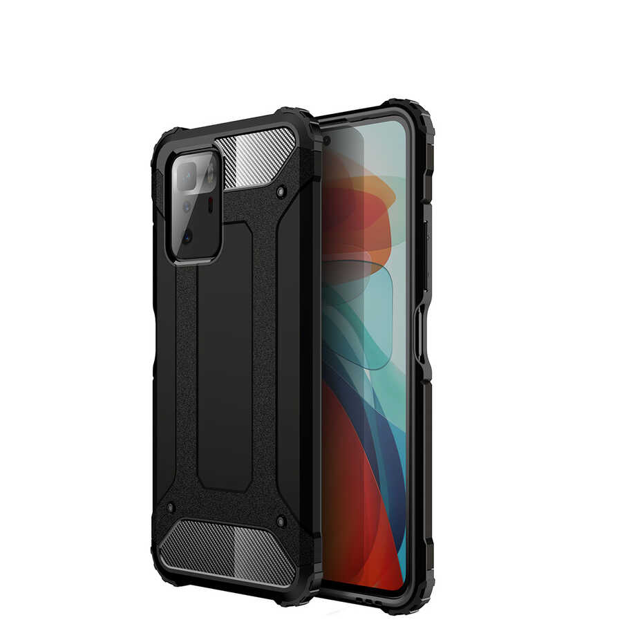 Xiaomi Poco X3 GT Kılıf Zore Crash Silikon Kapak - Siyah
