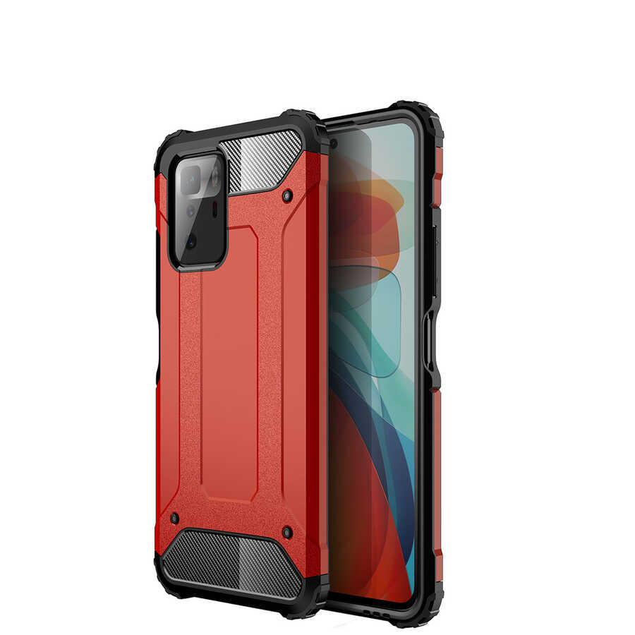 Xiaomi Poco X3 GT Kılıf Zore Crash Silikon Kapak - Kırmızı