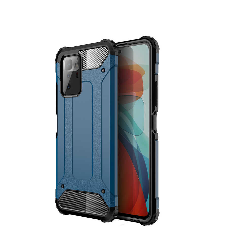 Xiaomi Poco X3 GT Kılıf Zore Crash Silikon Kapak - Mavi