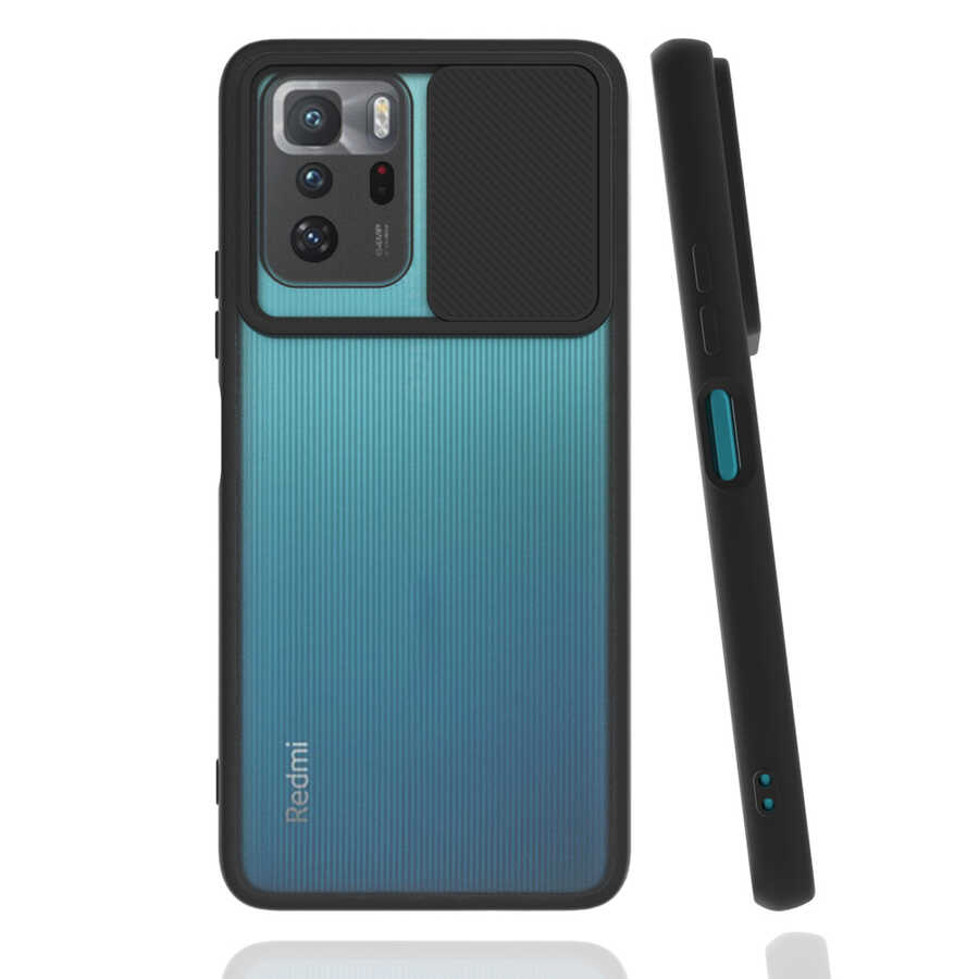 Xiaomi Poco X3 GT Kılıf Zore Lensi Kapak - Siyah