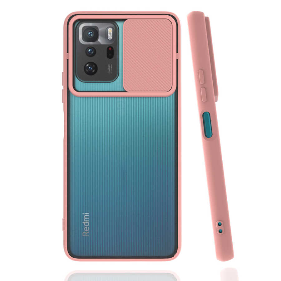 Xiaomi Poco X3 GT Kılıf Zore Lensi Kapak - Pembe Açık