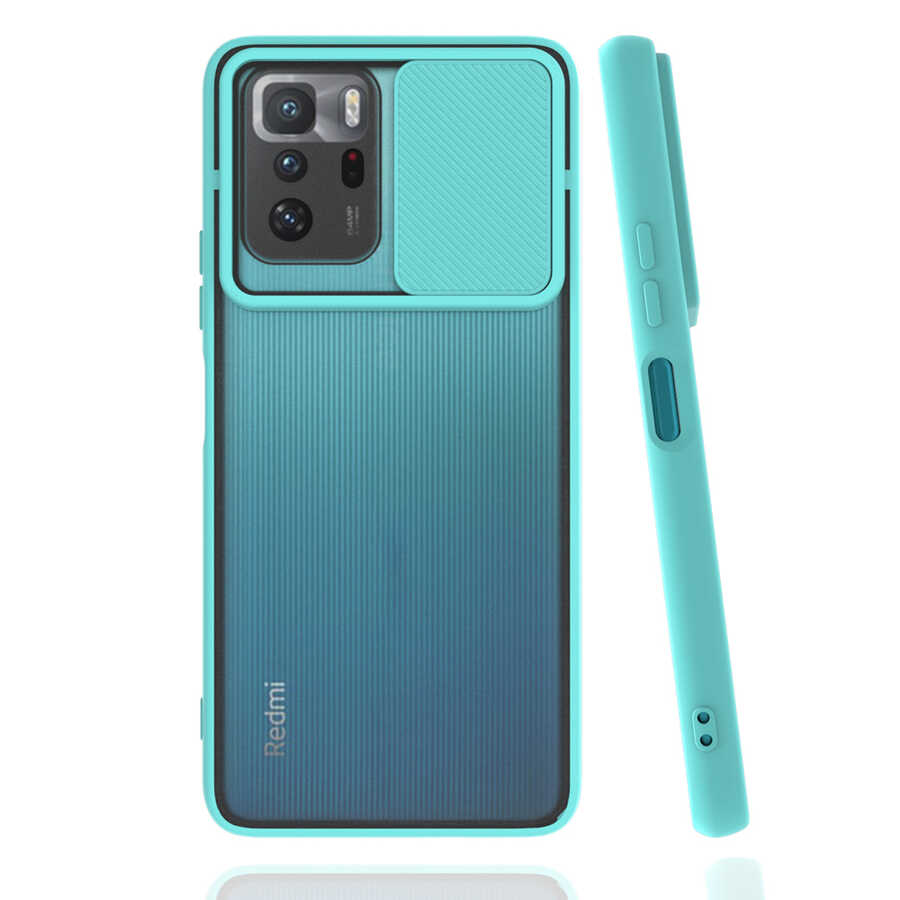 Xiaomi Poco X3 GT Kılıf Zore Lensi Kapak - Turkuaz