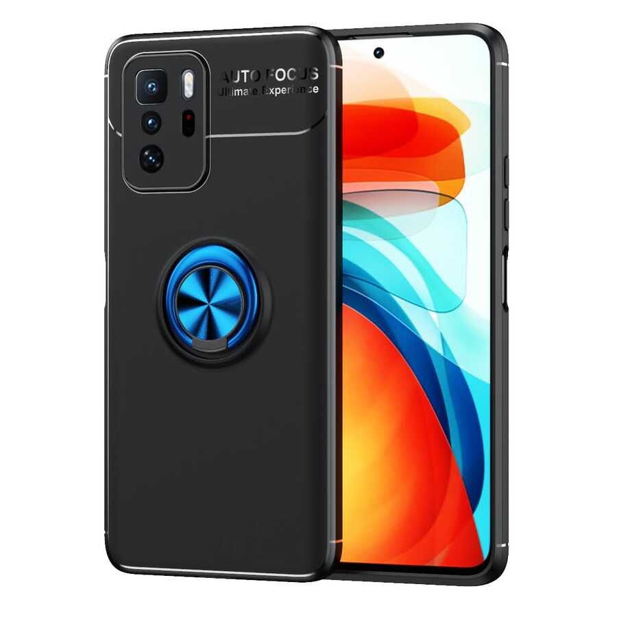 Xiaomi Poco X3 GT Kılıf Zore Ravel Silikon Kapak - Siyah-Mavi